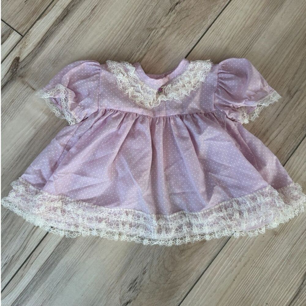 1970s Vintage Baby Girl Dress- 6-9mos
